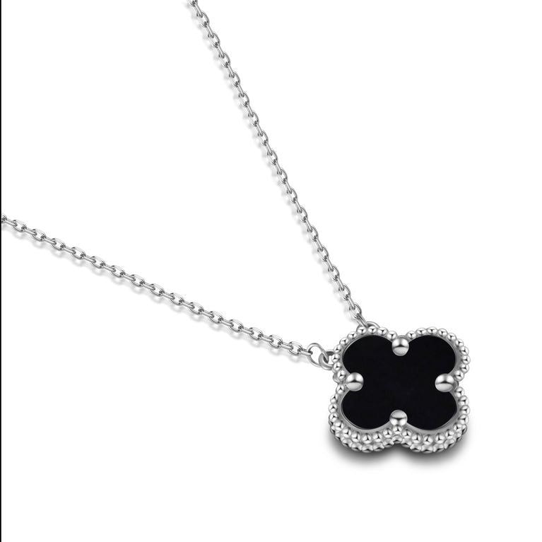 Sliver  Clover Stainless Steel Necklace – A Statement of Elegance
