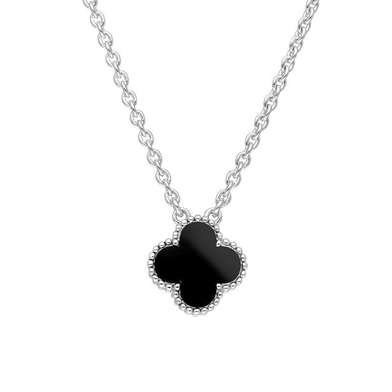 Sliver  Clover Stainless Steel Necklace – A Statement of Elegance