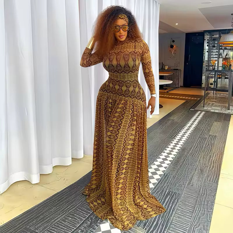 Geo-Vision Maxi Dress
