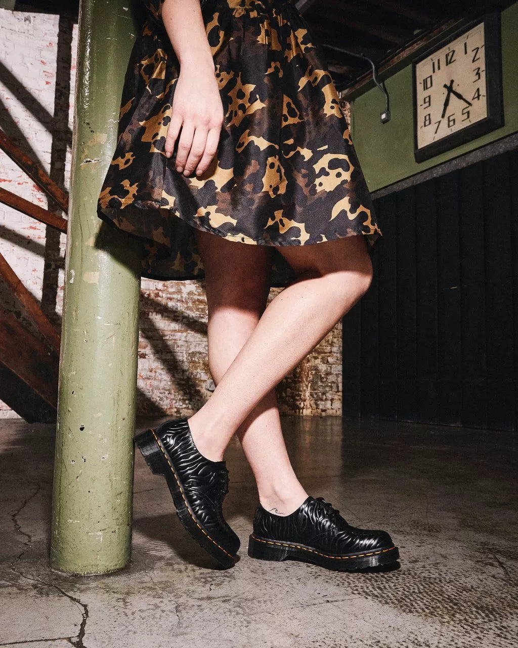 1461 Zebra Emboss Smooth Leather Shoes