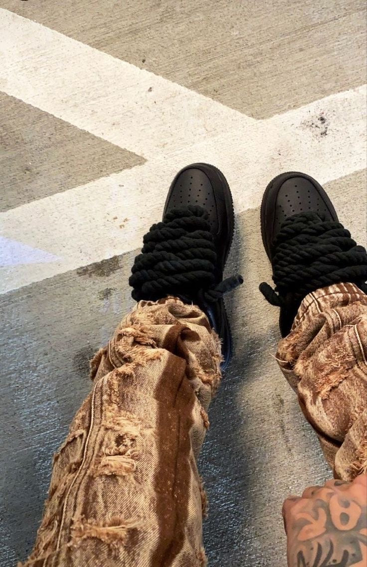 Custom Air forces with rope laces
