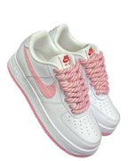 Nike Air Force 1 "White" wool pink laces