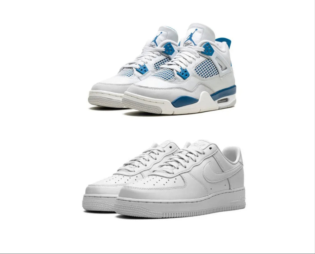 Nike Jordan 4 “White Thunder” x AirForce 1