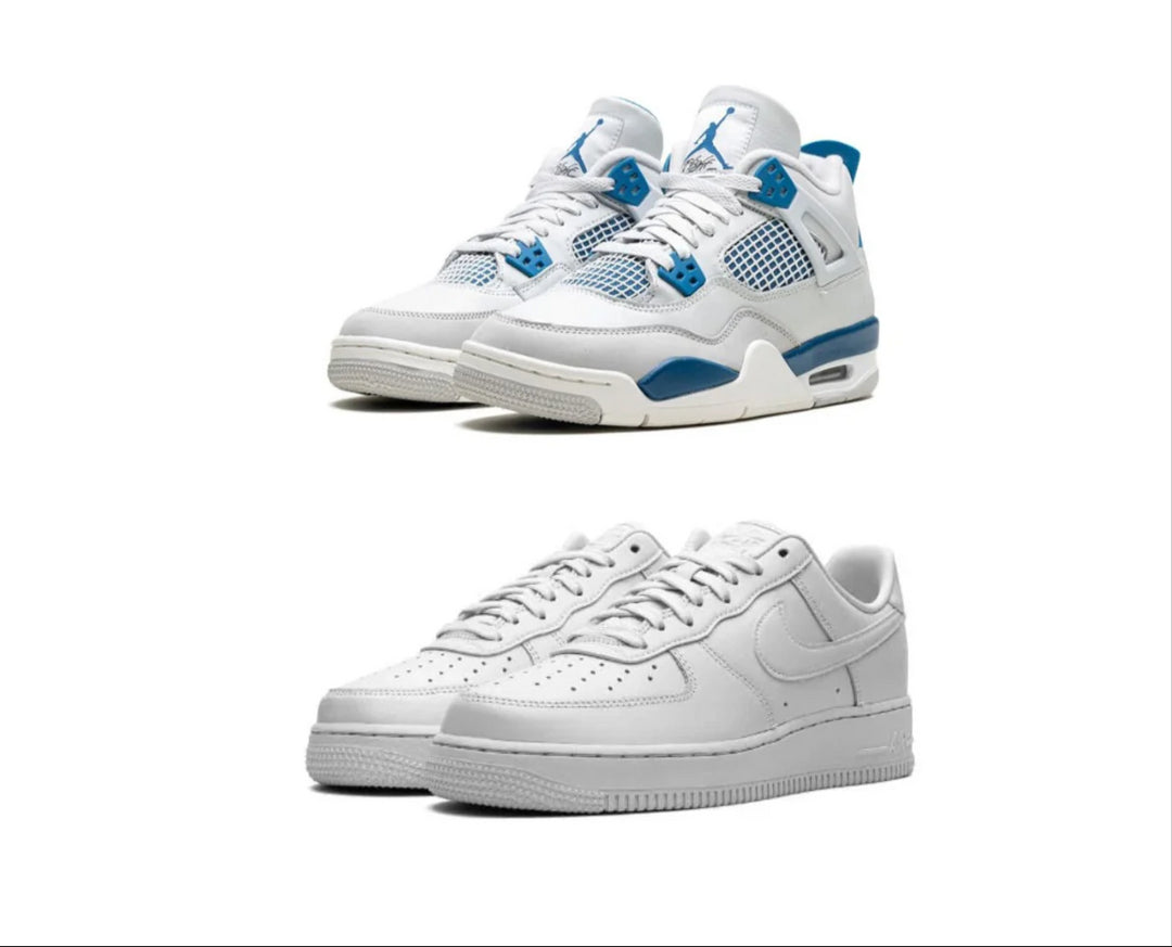Nike Jordan 4 “White Thunder” x AirForce 1
