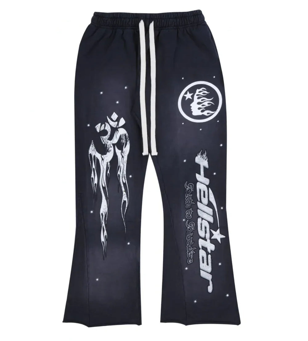 HELLSTAR BLACK RACER FLARE SWEATPANTS