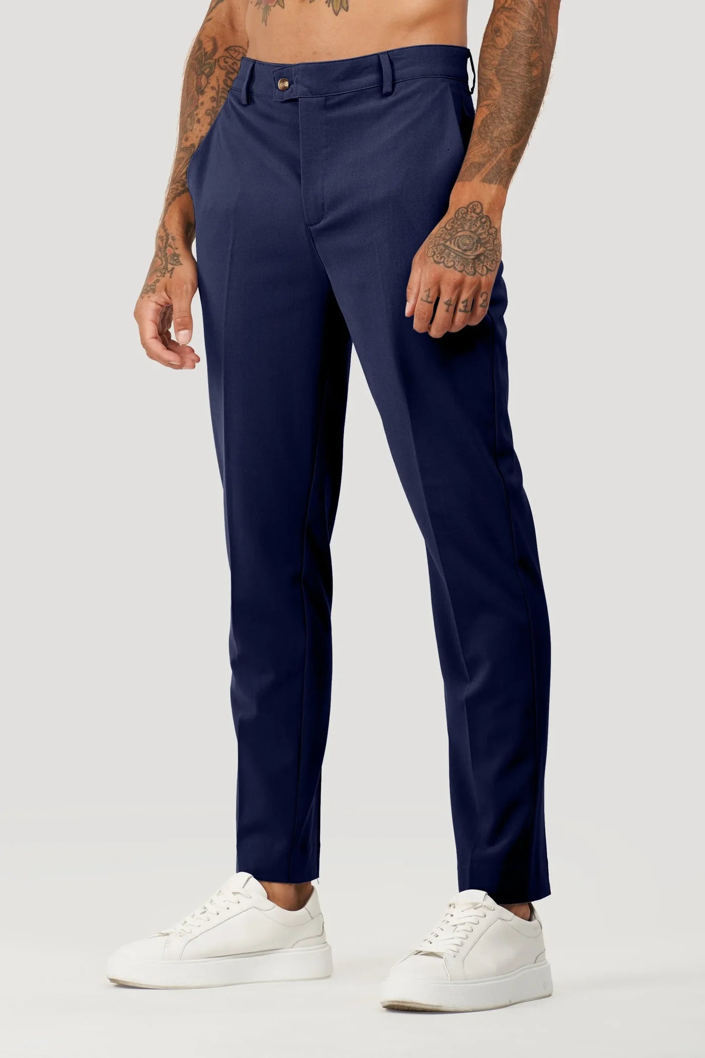 NAVY MILANO TROUSERS