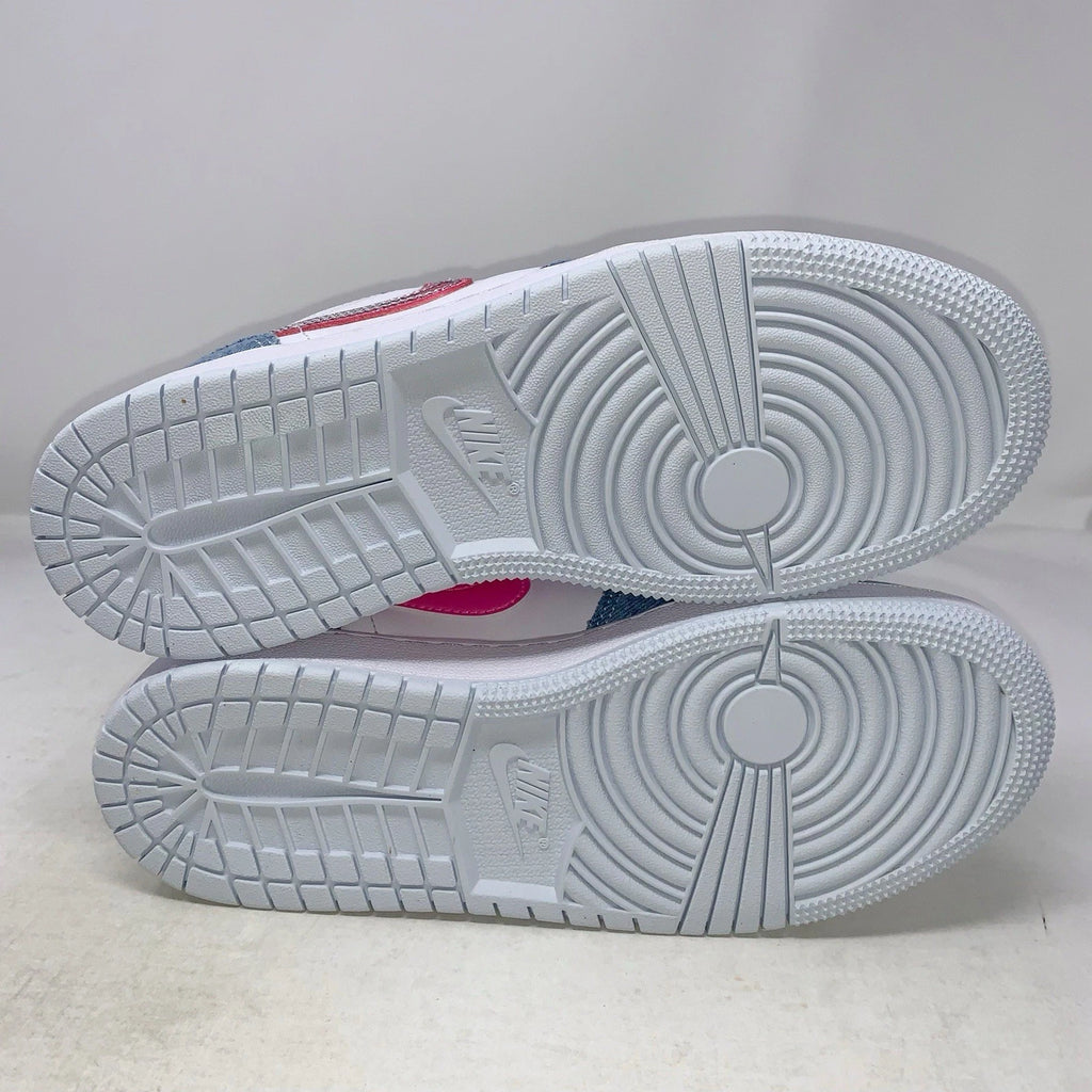 Air Jordan 1 Low 'Pink Sequins' Denim Blue Sneakers