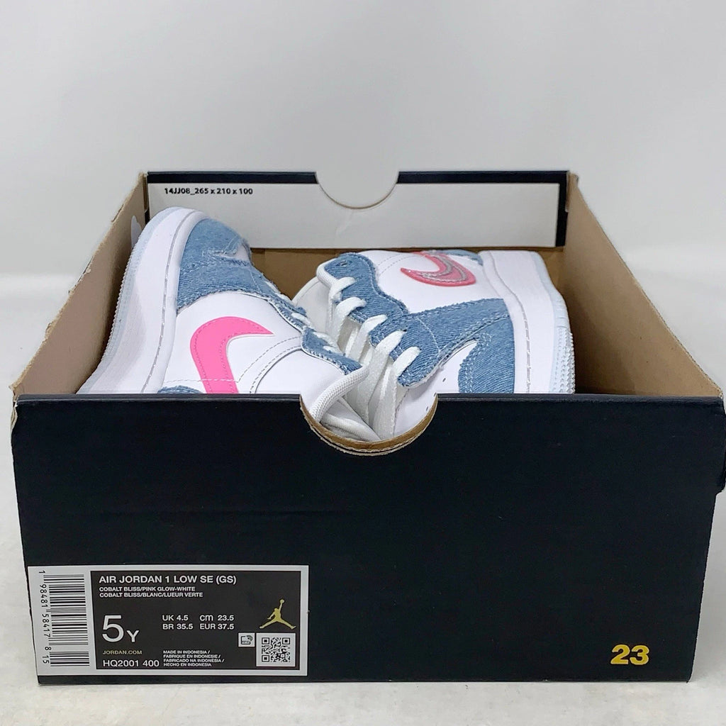 Air Jordan 1 Low 'Pink Sequins' Denim Blue Sneakers